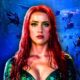 Amber Heard as Mera Aquaman poster background