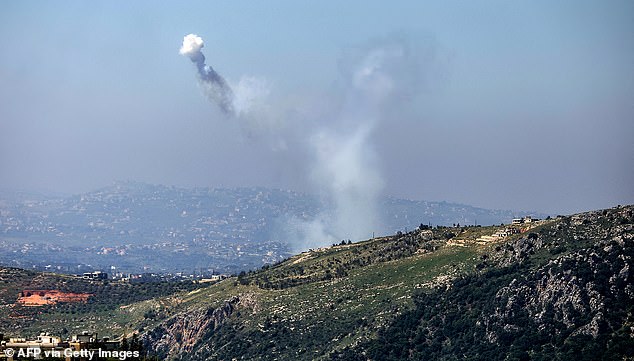 A photograph taken from the southern Lebanese area of Marjeyoun shows the smoke traces of Israeli shelling as it targets the village of Yohmor on April 30, 2026. Lebanon's President urged Israel to fully implement a ceasefire before beginning direct talks, after Israeli strikes killed more than 20 people in the last two days. Israel has been fighting Hezbollah since early March, sending troops into south Lebanon to battle the Iran-backed militant group, with the violence ongoing despite a shaky April 17 truce. (Photo by AFP via Getty Images)