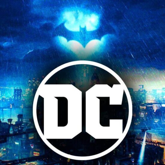 Gotham City, DC logo.