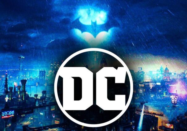 Gotham City, DC logo.