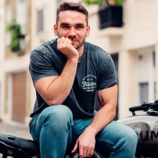 Diving Bell Signs Motorcycle-Riding Content Creator Harvey King