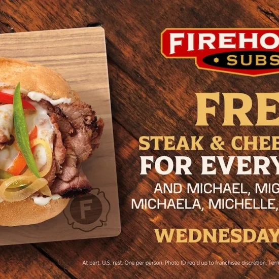 Every 'Mike' in America Can Get a Free Steak & Cheese Melt From Firehouse Subs
