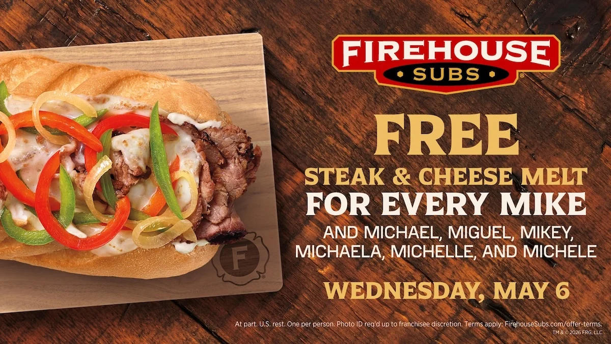 Every 'Mike' in America Can Get a Free Steak & Cheese Melt From Firehouse Subs