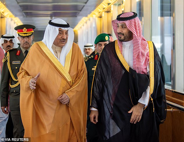 Saudi Crown Prince Mohammed bin Salman receives the Kuwaiti Crown Prince Sheikh Sabah Khaled Al-Hamad Al-Sabah ahead of an exceptional meeting of the Gulf Cooperation Council (GCC), the first in-person meeting of Gulf leaders since their states became a front in the Iran war two months ago, In Jeddah, Saudi Arabia, April 28, 2026. Bandar Algaloud/Courtesy of Saudi Royal Court/Handout via REUTERS THIS IMAGE HAS BEEN SUPPLIED BY A THIRD PARTY