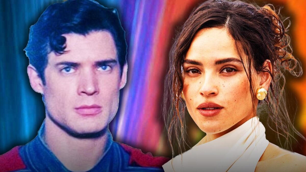 David Corenswet as Superman and Adria Arjona.