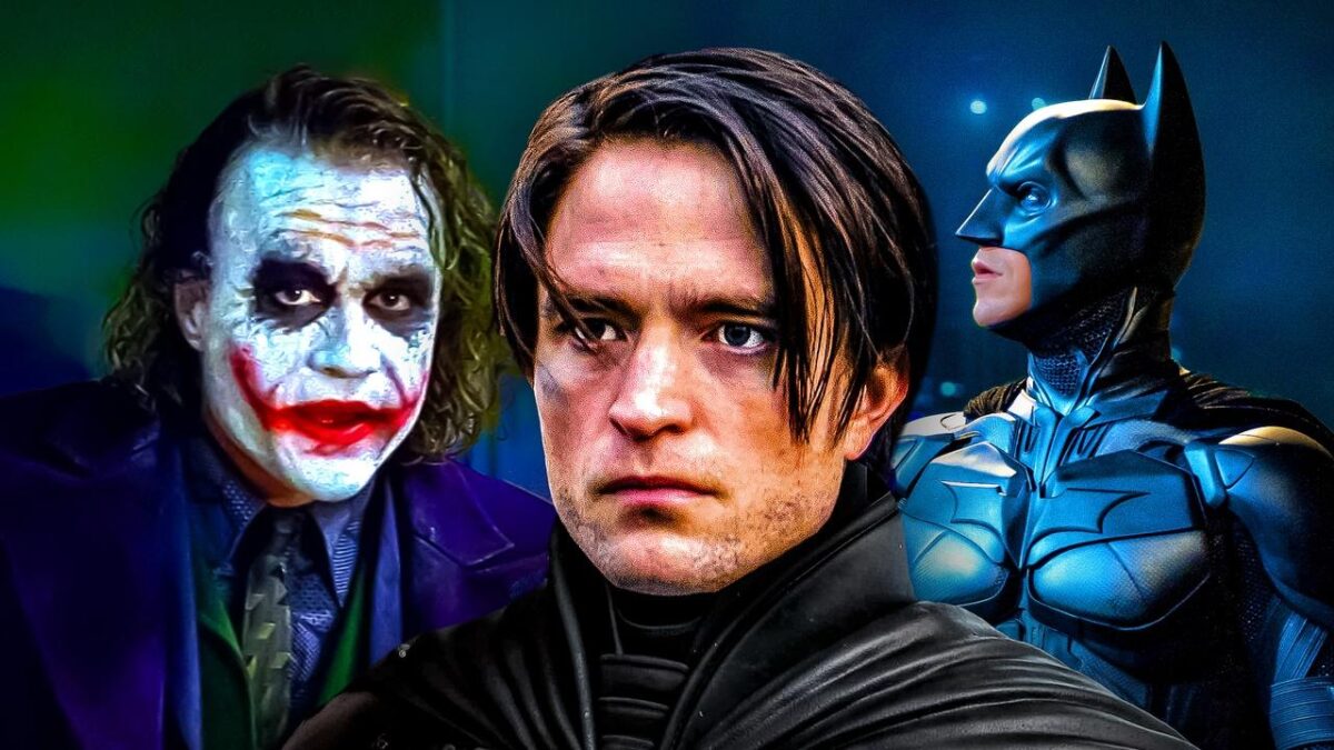 Heath Ledger's Joker, Robert Pattinson Bruce Wayne, Christian Bale's Batman