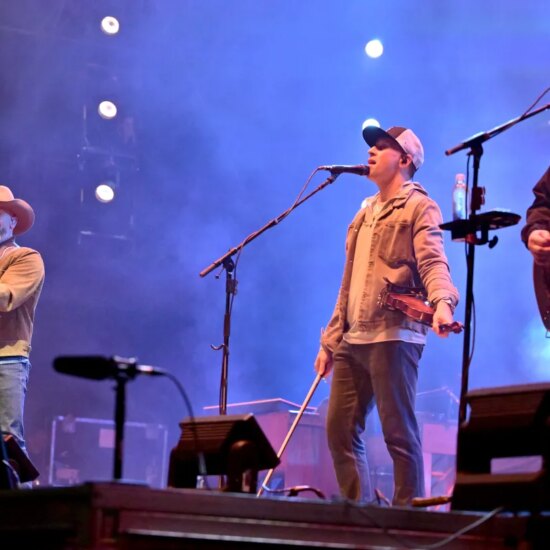 (L-R) Zac Brown, Jimmy De Martini, and John Driskell Hopkins of Zac Brown Band