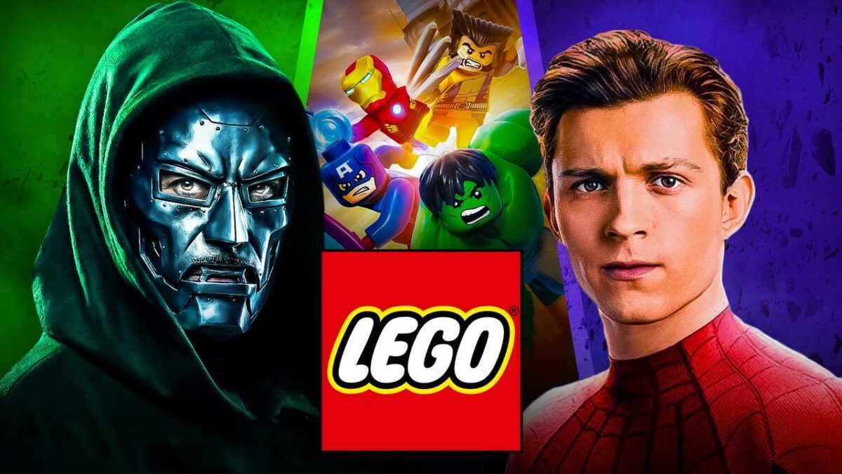 Doctor Doom, Tom Holland Spider-Man, LEGO logo
