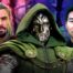 Chris Hemsworth as Thor, Doctor Doom, Simu Liu as Shang-Chi.