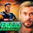 Chris Hemsworth, Avengers Doomsday logo, Russell Crowe in Gladiator movie