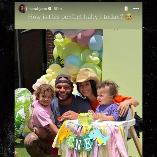 Dak Prescott, Sarah Jane Ramos Reunite for Daughter's First Birthday