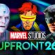 White Vision, Cyclops, Daredevil, Marvel Studios and Disney Upfront logos