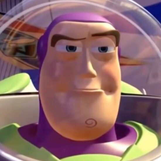 Buzz Lightyear looking upset