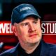 Kevin Feige in Stark Industries hat, Marvel Studios logo