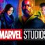 Marvel Studios logo, MCU Netflix characters Punisher, Iron Fist, Luke Cage, Jessica Jones, Daredevil