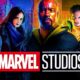 Marvel Studios logo, MCU Netflix characters Punisher, Iron Fist, Luke Cage, Jessica Jones, Daredevil
