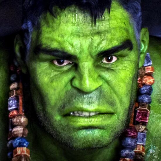 Hulk close-up face in live-action Marvel Studios movie