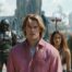 (l-r): Roboto (Kristen Wiig), Man At Arms (Idris Elba), Adam (Nicholas Galitzine), Teela (Camila Mendes) and Cringer in Masters of the Universe.
