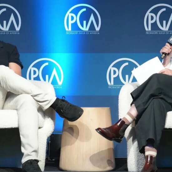 Michael De Luca and Sara Murphy at the 16th Annual Produced by Conference at Universal Studios, on Saturday, May 30, 2026 in Los Angeles, Calif.