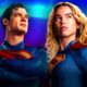 David Corenswet as Superman alongside Milly Alcock's Supergirl.