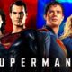 Henry Cavill Superman, Gal Gadot Wonder Woman, David Corenswet Superman, Milly Alcock Supergirl.