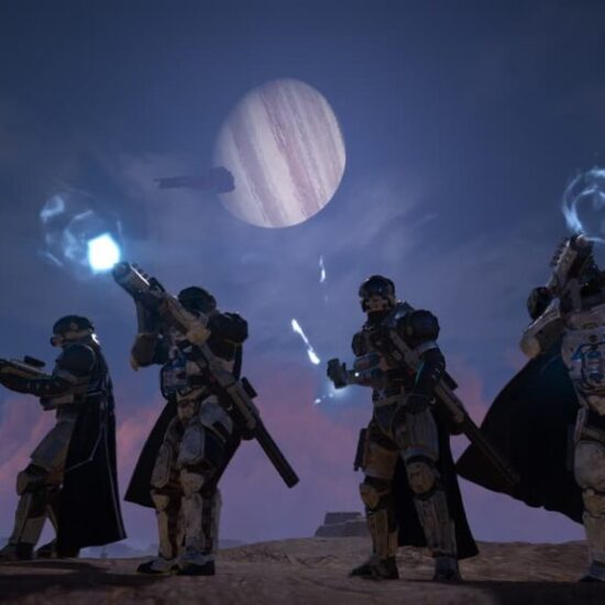 The players carrying Control Group items in Helldivers 2.