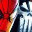 Spider-Man with The Punisher logo.