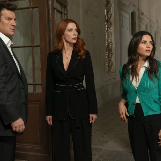 Nolan, Monica, and Bailey in Prague in The Rookie.