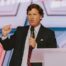 Conservative political commentator and podcast host Tucker Carlson speaks at Turning Point
