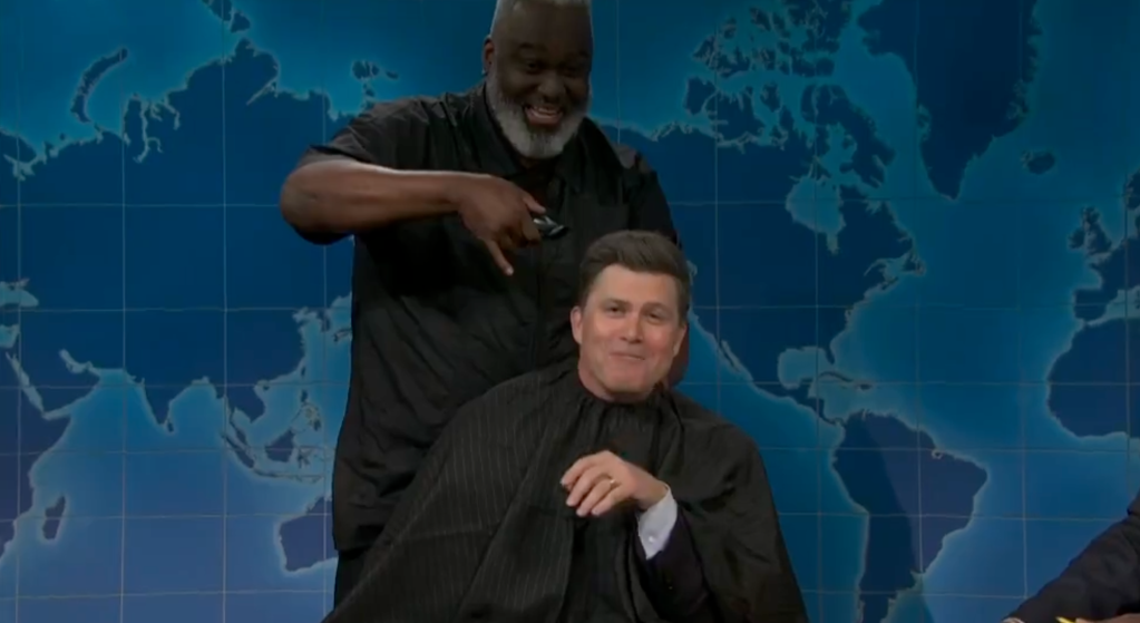 Weekend Update Joke Swap: Colin Jost Nearly Shaves Off Hair