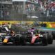 Max Verstappen driving the (3) Oracle Red Bull Racing RB22 Red Bull Ford and Lewis Hamilton driving the (44) Scuderia Ferrari SF-26 battle for track position at the start during the Sprint ahead of the F1 Grand Prix of Miami at Miami International Autodrome on May 2, 2026, in Miami, Florida.