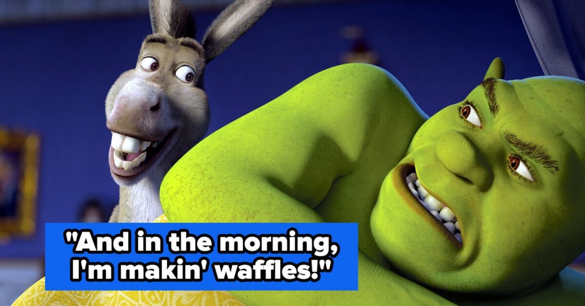 "Shrek" came out 25 years ago today, so comment your *favorite* quote from any of the movies 👀