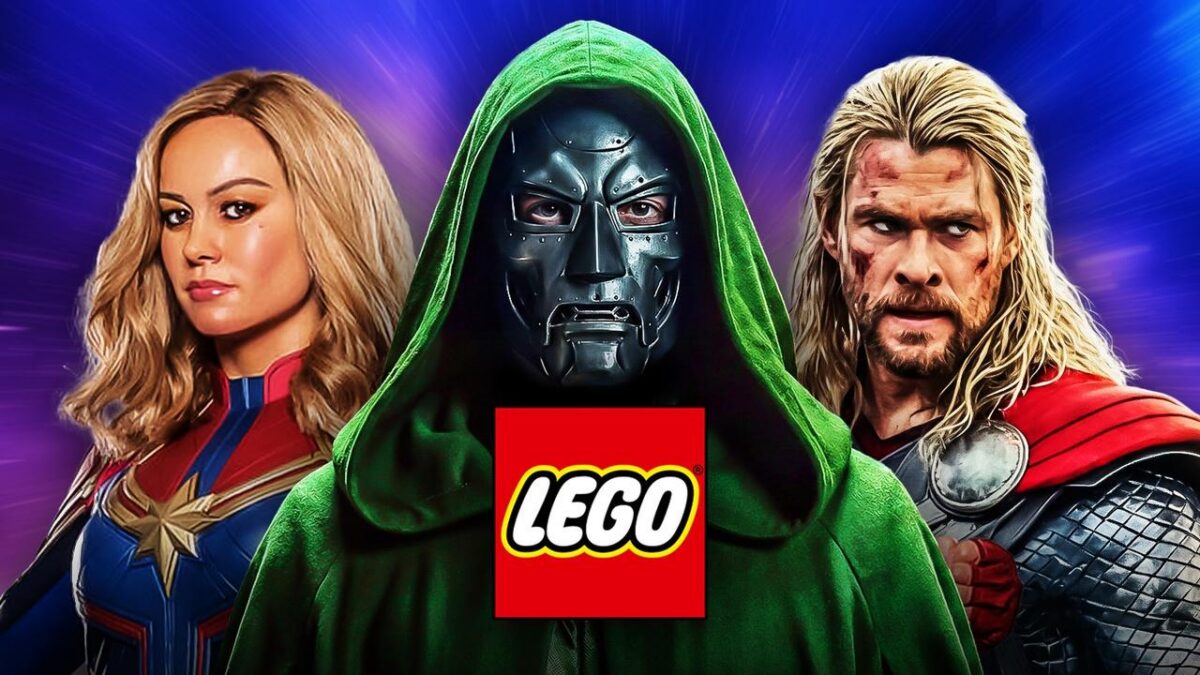 Captain Marvel, Doctor Doom, Thor, Lego.