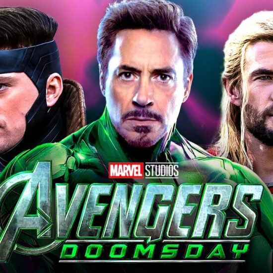 Channing Tatum as Gambit, Robert Downey Jr. as Tony Stark, Chris Hemsworth, Avengers: Doomsday logo