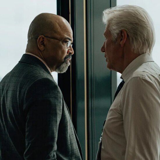 L-R Jeffrey Wright as Henry and Richard Gere as Bosko in The Agency, episode 1, season 2