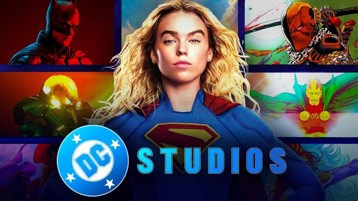 Supergirl, DC Studios logo.