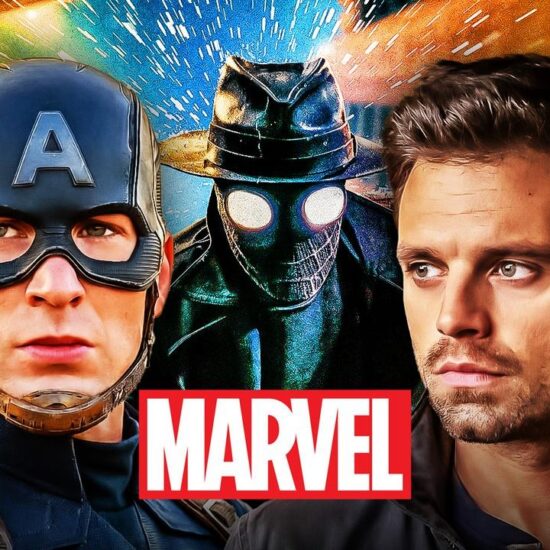 Captain America, Spider-Noir, Winter Soldier, Marvel Logo.