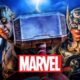 Captain America, Jane Foster, Mjolnir, Marvel logo.