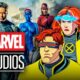X-Men 97 characters Cyclops and Jean Grey alongside live-action mutants.
