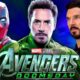 Deadpool, Robert Downey Jr Avengers Doomsday Logo, Doctor Strange.