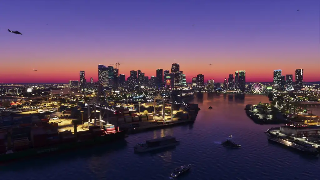 New GTA 6 Screenshot Shows Off A Beautiful, Bustling Nighttime Scene By The Water