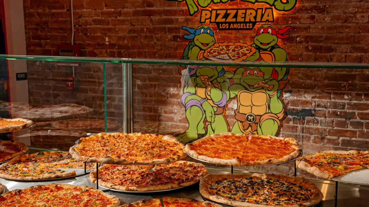 The new Teenage Mutant Ninja Turtles pizzeria in Santa Monica, California