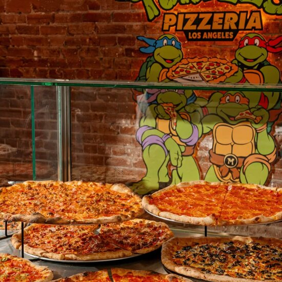 The new Teenage Mutant Ninja Turtles pizzeria in Santa Monica, California