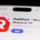 ReelShort on App Store displayed on a phone screen is seen in this illustration photo taken in Krakow, Poland on September 14, 2025.