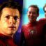 Tom Holland as Peter Parker, Tobey Maguire and Andrew Garfield in Spider-Man: No Way Home