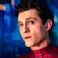 Tom Holland as Spider-Man in Spider-Man suit unmasked