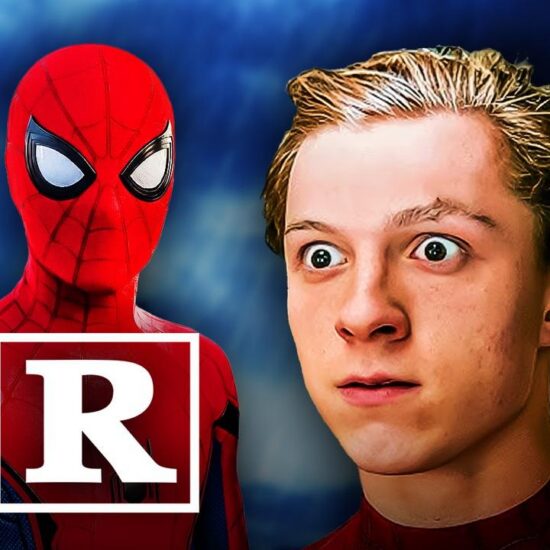 Tom Holland as Spider-Man.