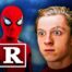 Tom Holland as Spider-Man.