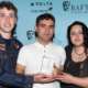 (L-R) The Albert R. ‘Cubby’ Broccoli Special Jury Prize at the BAFTA Student Awards Recipients: Santi Pujol Amat, Fran Moreno Blanco and Noor Husheri Pastrana
