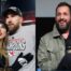 Taylor Swift, Travis Kelce and Adam Sandler.